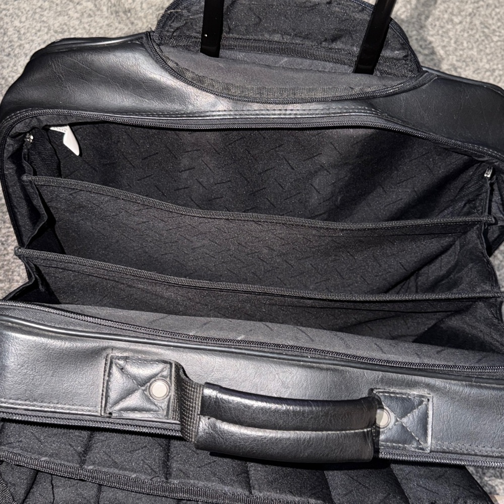 Samsonite Black Rolling Travel Bag/laptop bag/Briefcase on wheels Spinner - Picture 6 of 14